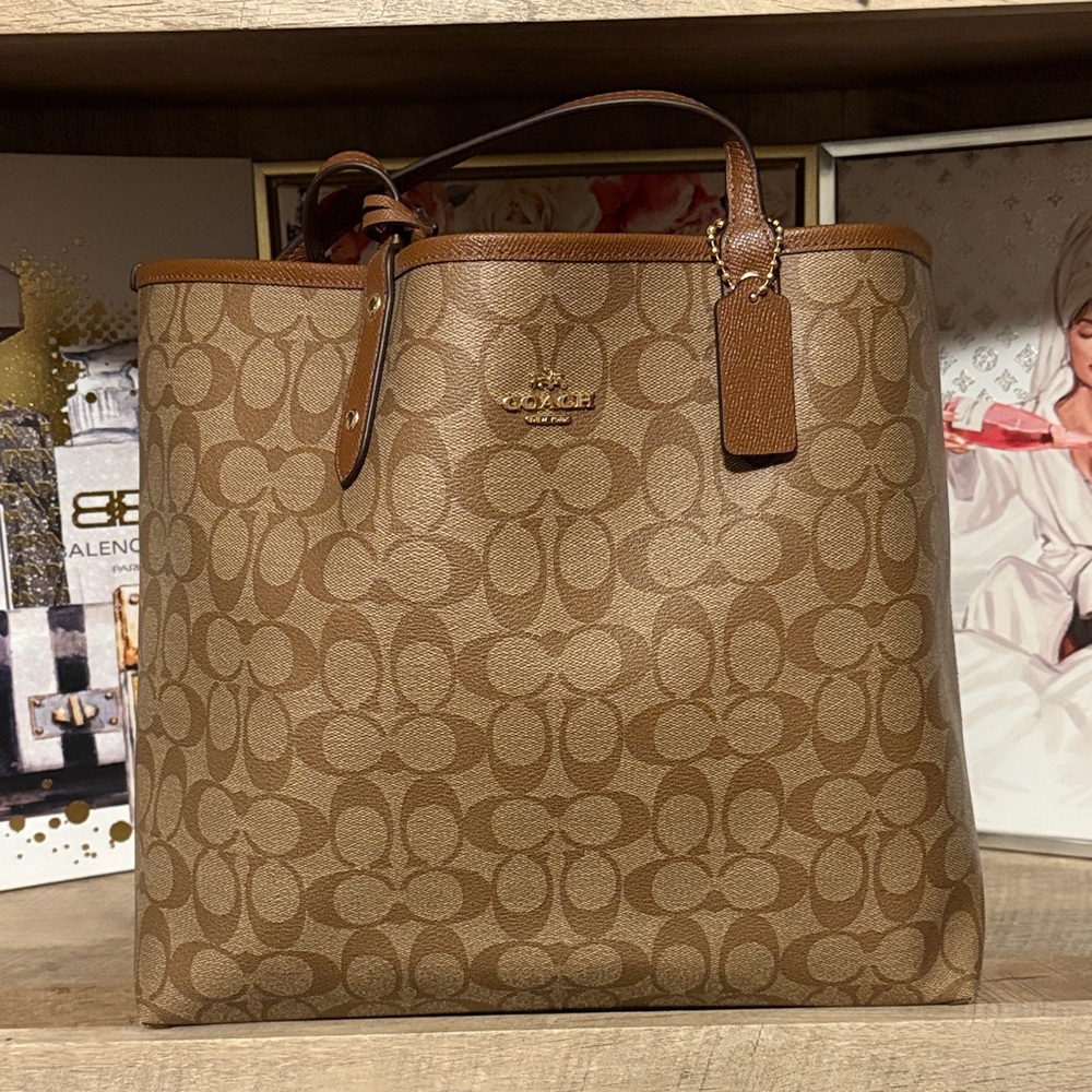 Coach Tote, Completely Reversible! Euc! - image 1